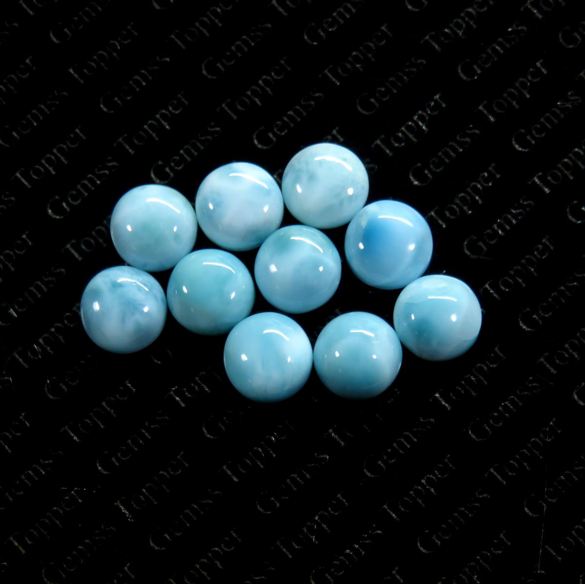 Larimar 3x3 mm Round Cabochon